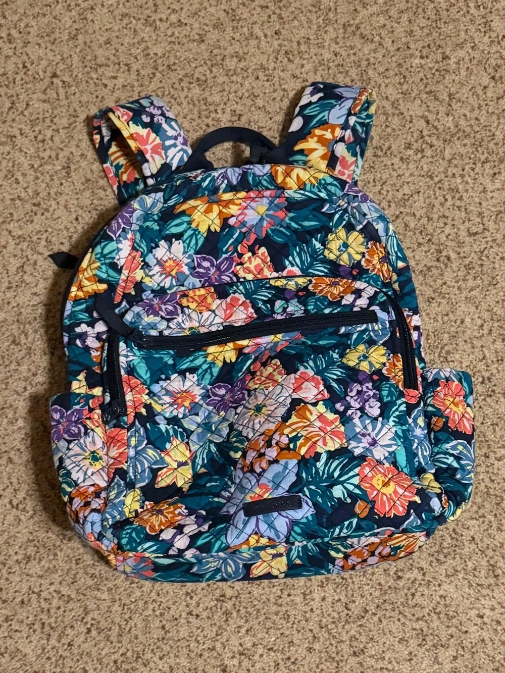 Vera Bradley Quilted XL Happy Blooms Backpack *GREAT CONDITION